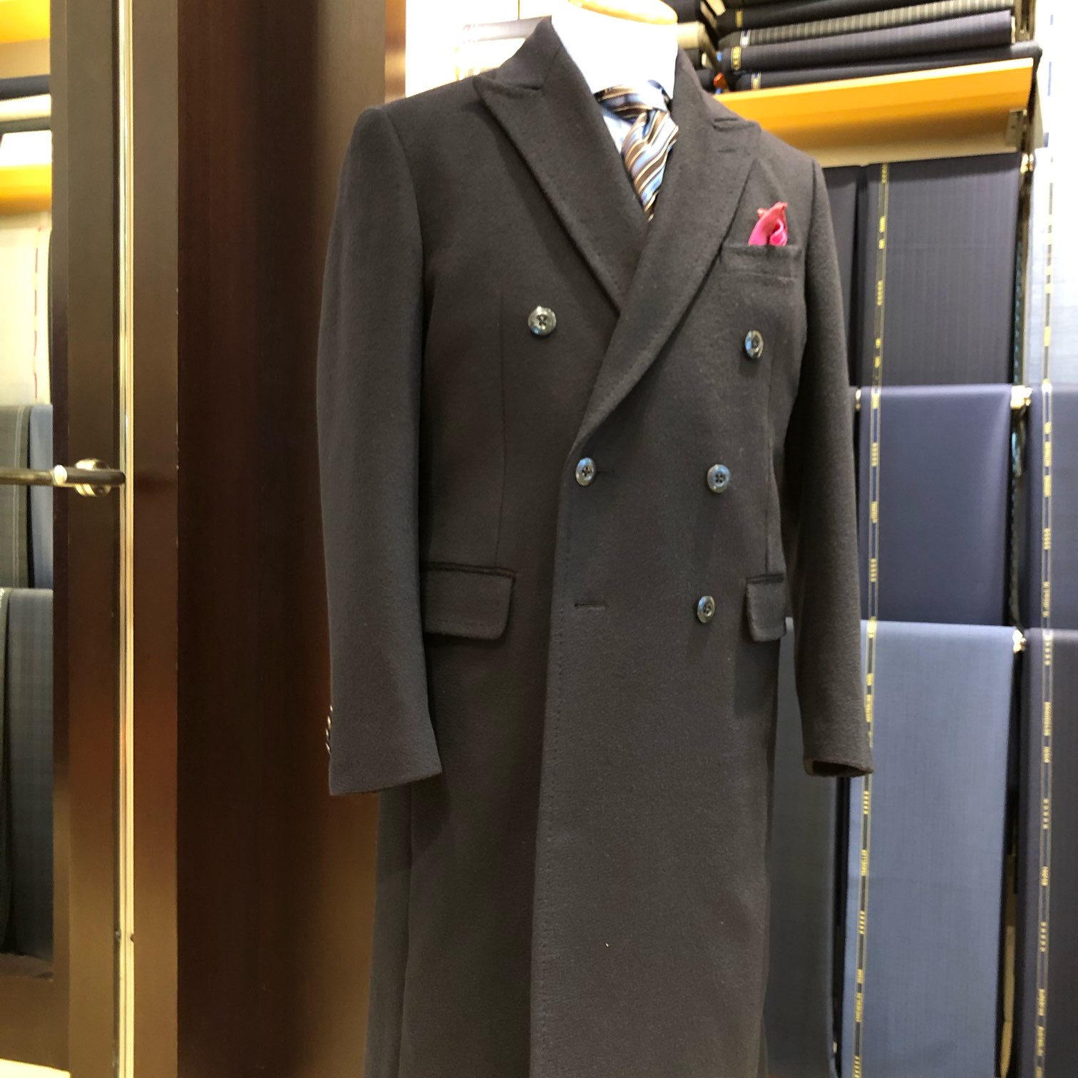 DORMEUIL　オーダーダブルチェスターコート