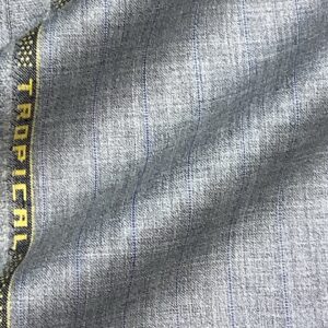 ゼニアスーツ：トロピカル：ライトグレーブルーストライプ