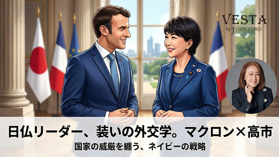 Read more about the article 【装いの外交学】マクロン大統領来日、首脳会談で証明された“ネイビースーツの戦略”